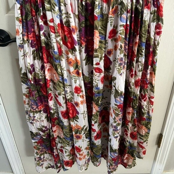The Avenue Floral Maxi Tank Dress Button Front Sz 18/20 Semi Sheer Spring Read - Picture 11 of 16
